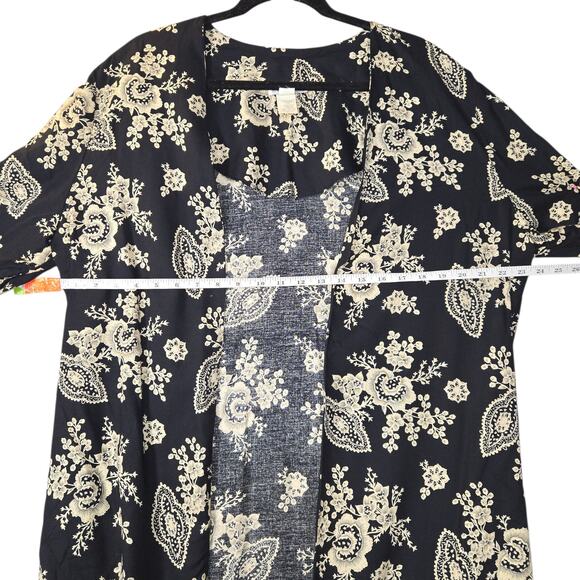 Lew Magram New York Vintage Floral Paisley Open Front Cardigan Size 14 USA Union - Picture 9 of 13